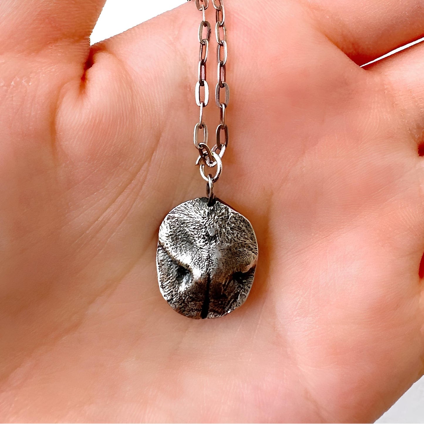 寵物紀念飾品-鼻紋拓印純銀項鍊